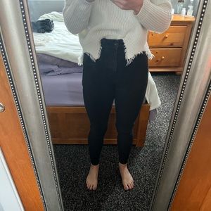 CRVY High waisted black American Eagle Jeggings Jeans